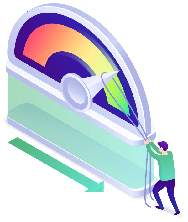 Homme augmentant une jauge